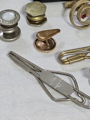 Lot Of Cufflinks, Tie Clips Collar Bar – 16 Pieces Some Signed Anson Phili Badge
