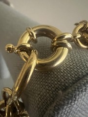 Vintage J. Crew Gold Tone Double Chain Link Statement Bracelet – Size 6.25 In