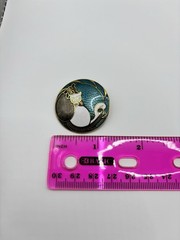 Cloisonné Cats Enamel Brooch Pin Gold & Teal Cat Companions Vintage 80’s Kitty