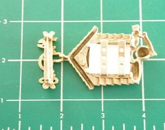 3″ VTG c1980’s DANECRAFT “MY PAL” DOG-THEMED PHOTO FRAME GOLD TONE PEWTER BROOCH