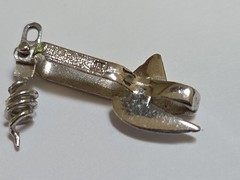 Sterling Silver ~ CAN OPENER And CORKSCREW Charm ~ Moves! ~ VINTAGE