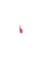 Vintage STS 925 Sterling Silver Pink Teardrop Pendant – Faceted Pear Shape