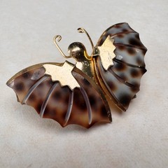 Vintage Butterfly Dragonfly Brooch Lot 5pc Enamel Rhinestone Figural Mix