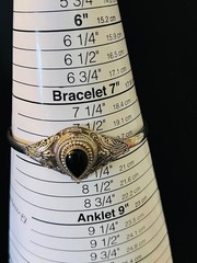 Vintage 925 Silver Poison Pillbox-Locket Bracelet Cuff Tear Shaped Black Onyx