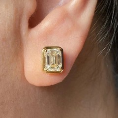 Art Deco Lab Created Diamond Antique Engagement Gift Special Earring 925 Silver
