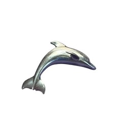 Vintage Silvertone Dolphin Brooch Pin 1.5 inches