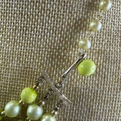 Vintage JAPAN necklace triple strand 16-18”