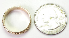 Antique 1920’s Diamond Eternity Wedding Band 14KY Ring Sz 6 UK-L1/2 6MM EGL USA