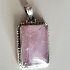 VINTAGE COLLECTIBLE STERLING SILVER 925 PENDANT, 1.5″ GENUINE STONE