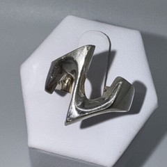 Vintage 925 Midcentury Modernist Sterling Silver Sz 8.25