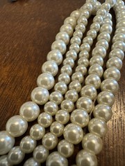 J. Crew Faux Multistrand Faux Pearl Chain Necklace 23” Pearl Strands 4”-5”