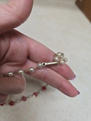 Vtg Jewelry Lot 1928 Roman Casual Corner by Hugo Enamel Earrings Pearl Necklace