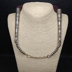 Vintage Jewelry Almandine Garnet Natural Stone Multiple Beads Strands. 8950