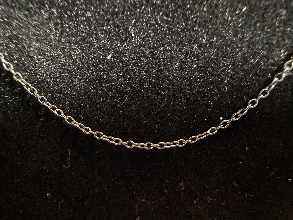 1.03g Vintage Sterling Silver 925 Delicate Cable Chain Necklace 18 in M