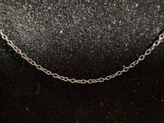 1.03g Vintage Sterling Silver 925 Delicate Cable Chain Necklace 18 in M