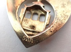 Vintage San Francisco Heart Charm w/Street Trolley or Streetcar Sasco Sterling
