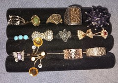 Lot Of 88 Mixed Vintage Signed To Some Costume Modern Rings Untested