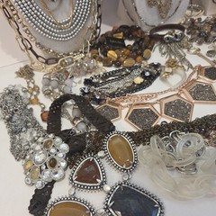 Large Lot of Signed Designer Costume Jewelry 42 Items 5.5 Lbs Cookie Lee Chico’s