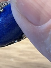 Antique ART DECO Estate Ring Sz 5.25 LAPIS LAZULI & STERLING SILVER Artisan