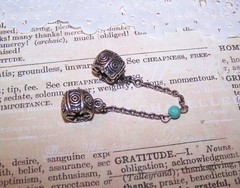 PANDORA Sterling Silver Safety Chain – Dreamer with Turquoise Bead 790583