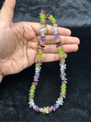 Very Unique Natural Faceted Multi Gemstone Beaded Beautiful Necklace