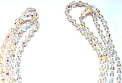 Vintage AB Beaded Long Slip Over Head Necklace 58″ long