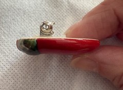 Vintage Flying Colors Ceramic Painted Red Apple Pin – RARE