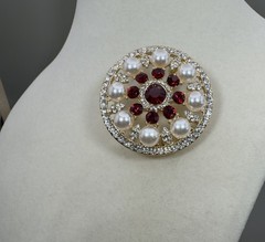 Vintage Monet Gold Tone Burst Brooch pin signed Monet approx 1.5 inches