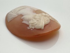 Antique Vintage Unmounted Hand Carved Shell Cameo 45mm X 30mm- 7 grams