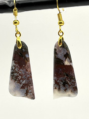 Cheetah Agate Gold French Wire Earrings lightweight!
