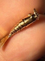 Vintage 18K Gold Articulated Chinese Koi Fish Pendant Ruby Eyes