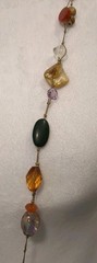 VTG Lia Sophia Bohemian Semi Precious & Glass Bead Necklace 38″ Long 0636