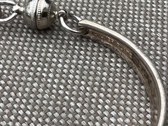 Vintage Silver Plate Spoon Bracelet Antique Magnetic Clasp & Lobster Claw Chain