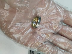 Vtg 14k White Gold Plated Rhinestone Espo MCM Joseph Esposito Ring Sz 8.5