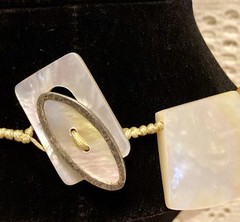 Victoria Hayman MOP Shell Sterling Silver 925 Cleopatra Style Statement Necklace