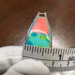 Vintage Alpaca Mexico Bangle Bracelet Multi Color Enamel Silver Tone 7.2 in