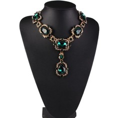 Vintage Crystal Statement Necklace Rhinestone Bib Choker for Women