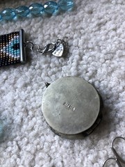 1 Pound + TEAL & SILVERTONED Jewelry Vtg Modern Lot Craft Junk Wearable Resell