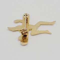 Brownie Pixie Promise Badge Girl Guides Scouts of Canada Gold Tone Vintage Pin