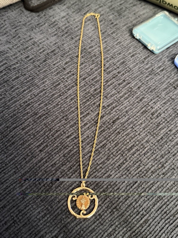 Vintage Pacific Pac Bell Telephone Charm Necklace CA 10K Gold Filled