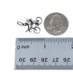 Vintage Sterling Silver 925 Female Cyclist Bicycle Charm