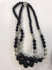 Jewelry Lot 7 Wearable Graduated Faux Pearl Necklaces Bronze Gold Black Silver