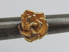 Ross Simons Sterling Silver Ring Gold Vermeil 3D Flower Vintage Size 7