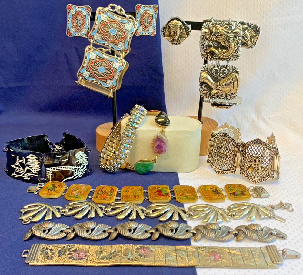 Vtg Costume Jewelry Lot Trifari Monet Matching Sets Enamel Rhinestone MOP
