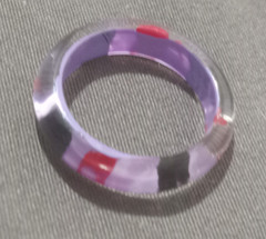 Vintage Hand Painted Lucite Resin Acrylic Ring – Size 7 – One of A Kind
