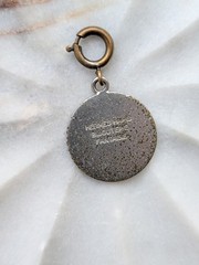 Vintage Hermès Paris “Sellier” Round Charm / Pendant