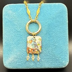 Hard to Find BLUEBIRD of Happiness, Vtg Gold Plated Napier Chain Necklace, OOAK