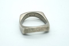 Versani Sterling Silver Vintage 2000’s Waffle Wave Square Ring .925 sz 8.3g