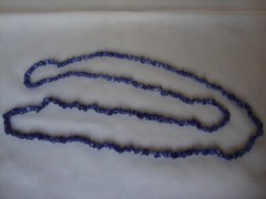 VINTAGE 1970s HANDMADE POLISHED LAPIS IRREGULAR BEADS 35″ ENDLESS NECKLACE