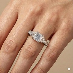 Platinum Vintage Engagement Ring 0.80ct.Natural Old Euro Round Diamond 1920’S